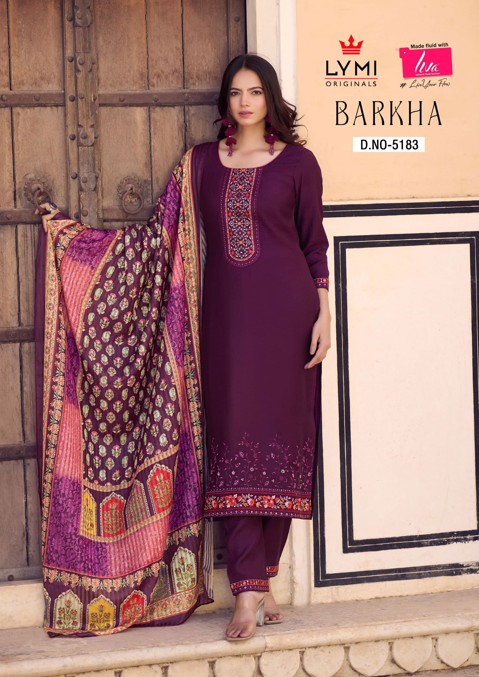 Barkha By Lymi Viscose Embroidery Kurti With Bottom Dupatta Wholesale Price In Surat
